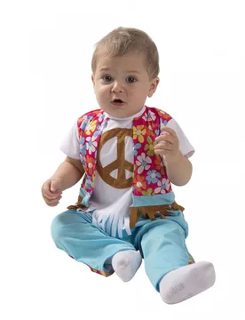 Kleiner Hippie Babykostüm bunt - Eurocarnavales - FashionsVida