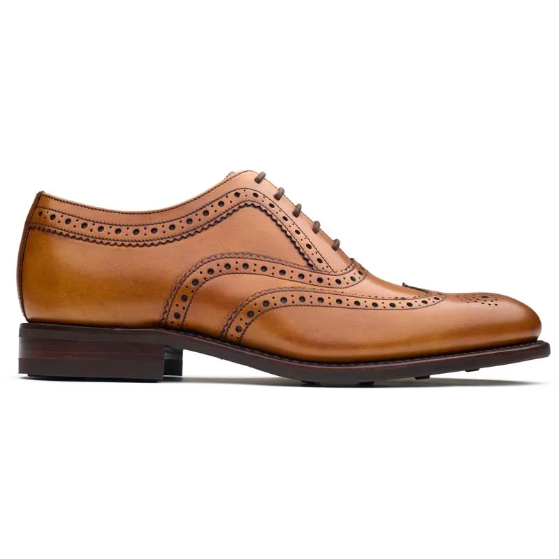 Mens Maxted Shoes - Tan Leather - Size Uk 7 - Loake - FashionsVida