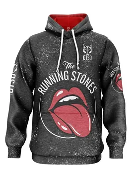 Felpa Con Cappuccio Running Stones Multicolour XS - OTSO - FashionsVida