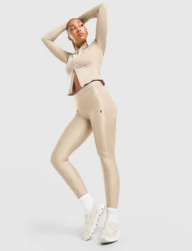Womens Ribbed Leggings - Crema, crema crema Donna taglia S - Under armour - FashionsVida