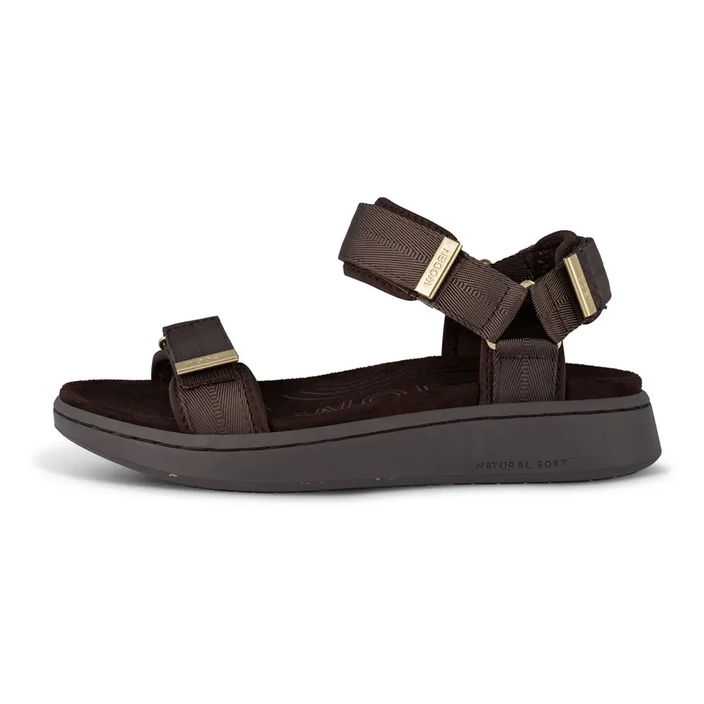 Woden Sandali Line Chocolate EU 40 - Woden - FashionsVida
