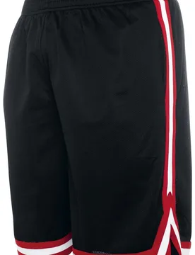 Short - Stripes Mesh Shorts - XXL bis 3XL - für Männer - Größe XXL - schwarz/rot - Männer - male - Urban classics - FashionsVida