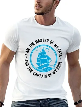 I am the master of my fate and the captain of my soul. Ship T-Shirt man t shirt heavy cotton T-Shirt - Aliexpress - FashionsVida