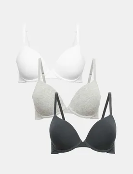 Pk Wired Plunge T-Shirt Bras A-E Dark Pewter female - M&S - FashionsVida