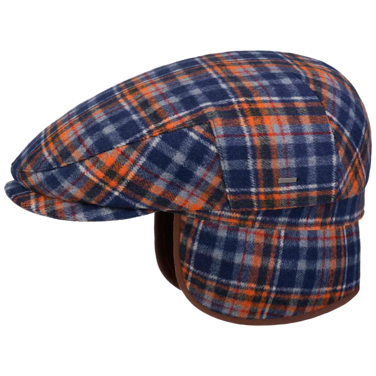 Flat Cap with Ear Flaps by - blue - Size: M (56-57 cm) - Bailey 1922 - FashionsVida