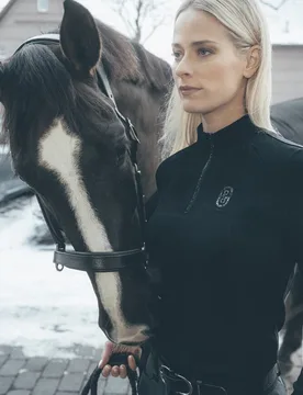 Damen Funktions-Zip Shirt ZIP RIP SHIRT black 40 - Pikeur - FashionsVida