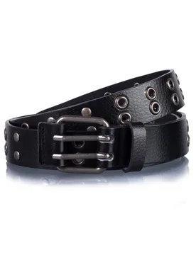 Ceinture grainée Noir œillet noir 95cm - Isotoner - FashionsVida