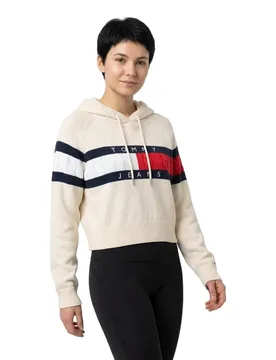 Sweat à Capuche Dw0dw20250 White L - Tommy hilfiger - FashionsVida