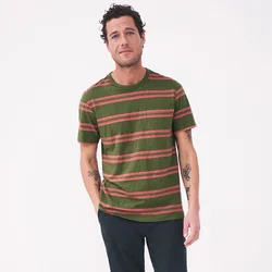 Block Stripe T-Shirt - Khaki