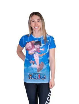 Maglietta A Maniche Corte One Piece Fishman Luffy And The Crew Blue M - OTSO - FashionsVida