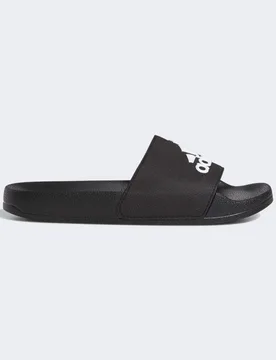 Kids Unisex Adilette Shower Slides - Black/white - Size Uk 2 - ADIDAS Sportswear - FashionsVida