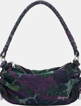 Bolso bandolera mediano tejido combinado diseño de M. C. Lacroix - Desigual - FashionsVida
