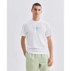 Camiseta de jersey de algodón impresa de corte clásico