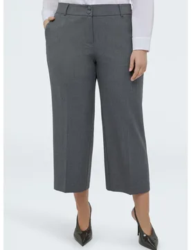 Pantalones de mujer cropped en tejido melange diseño cómodo y versátil - Fiorella Rubino - FashionsVida