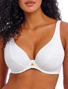 Womens Nomad Nights High Apex Bikini Top - White - Size 36j - Freya - FashionsVida