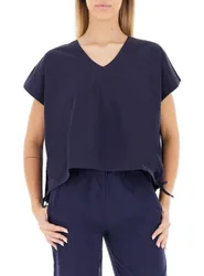 DEHA T-shirt in cotone BLU SCURO S