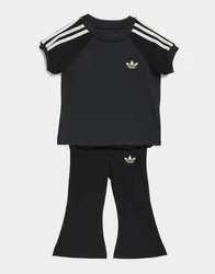Womens Completo T-shirt E Leggings Slim Knitted - Nero, nero nero Bambino taglia 18-24M