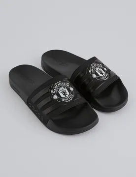 Manchester United x Adilette Sliders Black 8 - Adidas - FashionsVida