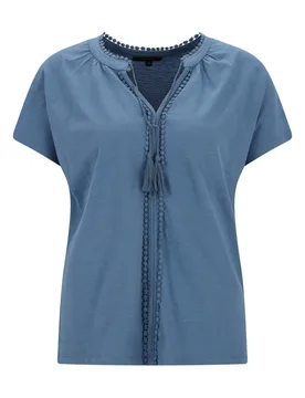 Shirt with Details and Tassels female - 36 - FashionsVida