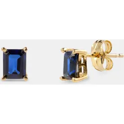 Pendientes de oro con zafiro