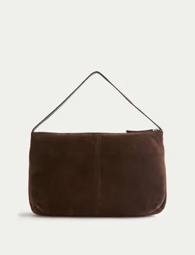 Suede Slouchy Shoulder Bag Chocolate female - Autograph - FashionsVida