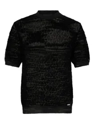 T-shirt nero uomo traforata