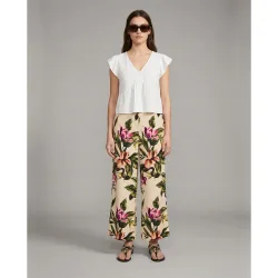 Pantalón de mujer de tiro alto con pernera recta