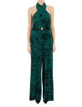 Jumpsuit in velluto VERDE SCURO M - Dixie - FashionsVida
