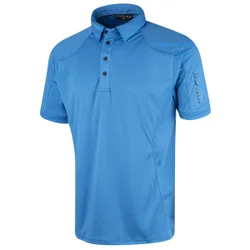 Mens Topstitched Golf Polo Shirt (Sky Azure) - Sky Blue - Size 2xl
