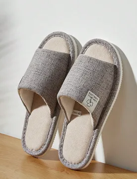 Pantuflas de interior para hombre, cómodas, ligeras, antideslizantes y transpirables con punta abierta, para primavera/otoño, zapatos para el hogar, - Shein - FashionsVida