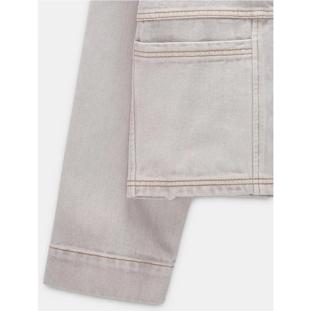 Chaqueta de mujer 100% algodón denim con cierre de cremallera - Parfois - FashionsVida