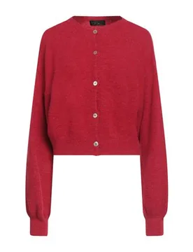 Strickjacke Damen Rot ONESIZE Damen - Angela Mele Milano - FashionsVida
