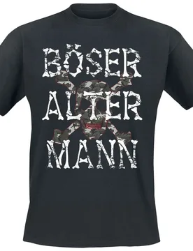 T-Shirt - Böser alter Mann - M bis 5XL - für Männer - Größe 3XL - schwarz - Männer - male - Sprüche - FashionsVida