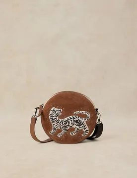 Leather Tiger Cross Body Bag Tan female - White stuff - FashionsVida
