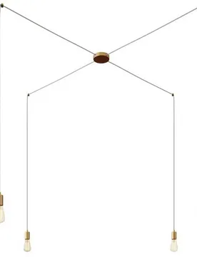 Cables Suspension Luminaire Spider 4 Falls Satin Brass One Size - Creative - FashionsVida