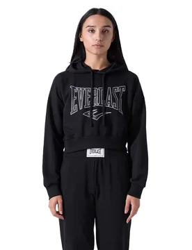Sweat à Capuche Cropped Logo Black L - Everlast - FashionsVida