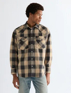 Camisa de hombre de manga larga de cuadros - Wrangler - FashionsVida