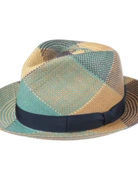 Giger Bogart Panama Hat by - beige-blue - Female - Size: M (56-57 cm) - Bailey 1922 - FashionsVida
