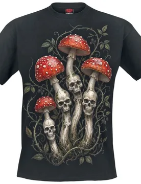 T-Shirt - Shrooms - S bis 4XL - für Männer - Größe 3XL - schwarz - Männer - male - Spiral - FashionsVida