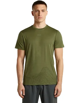 T-shirt à Manches Courtes 150 Tech Lite Mapping Sphagnum S - Icebreaker - FashionsVida