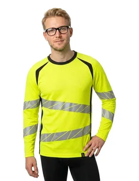 T-shirt à Manches Longues Accelerate Multisafe 21381 Hi-Vis Yellow / Dark Navy 4XL - MASCOT - FashionsVida
