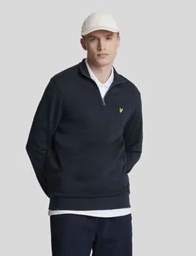 Kapuzensweaters Ml2022v Loopback Quarter Zip Sweat-Z271 Dark Navy Eu L;Eu Xl - Lyle & Scott - FashionsVida