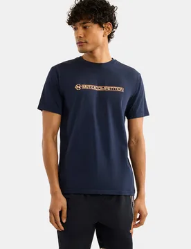 Mens Wellport T-Shirt - Dark Navy Cotton - Size Medium - Nautica Competition - FashionsVida