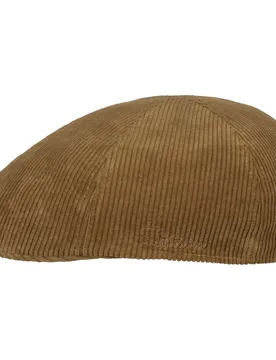 Texas Corduroy Vintage Flat Cap by - camel - Size: XL (60-61 cm) - Stetson - FashionsVida