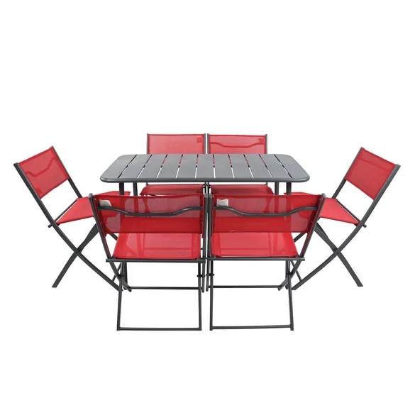 Tlg. Gartenset "Sumila" 110 x 55 Rot - VCM - FashionsVida