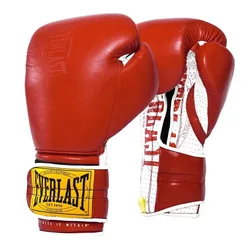 Gants De Boxe En Cuir Synthétique 1910 Sparring Hook&loop Red 12 oz