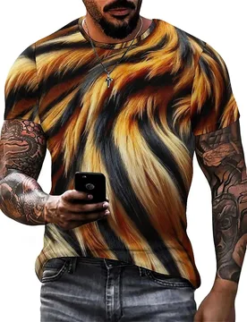 Graffiti Splatter Men's 3D Printed Short Sleeve T-Shirt - Full-Body Print & Soft Fabric - Aliexpress - FashionsVida