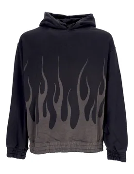 Felpa Cappuccio Uomo Corrosive Flames Hoodie Black - VISION OF SUPER - FashionsVida
