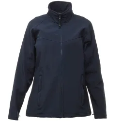 Womens Ladies Uproar Softshell Wind Resistant Jacket (Navy) - Size 16 Uk