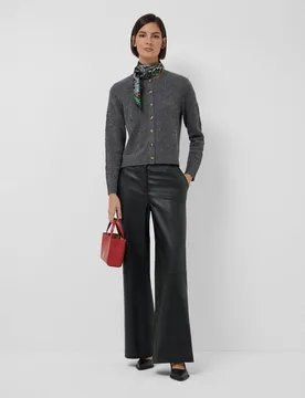Pantalón de mujer recto napa - Roberto Verino - FashionsVida